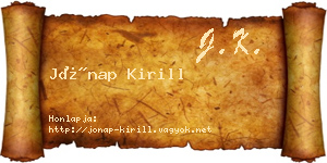 Jónap Kirill névjegykártya